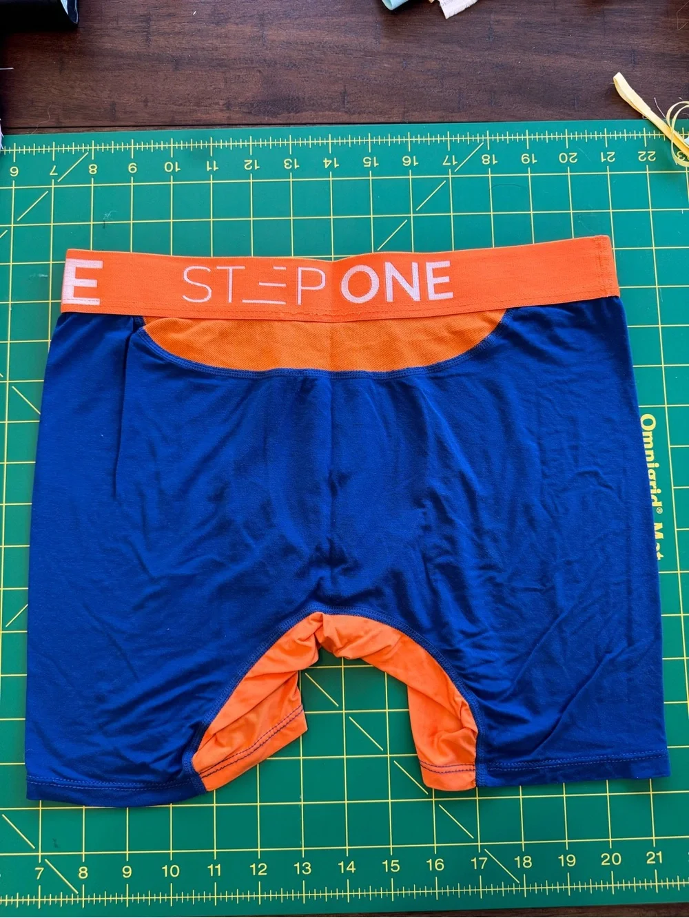 Men’s Step One Navy Blue & Orange Boxer Briefs